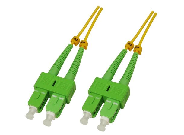 Snor SM DPX SC/APC-SC/APC xx m 9/OS2 G.657.A2 2x ø2mm Gul 