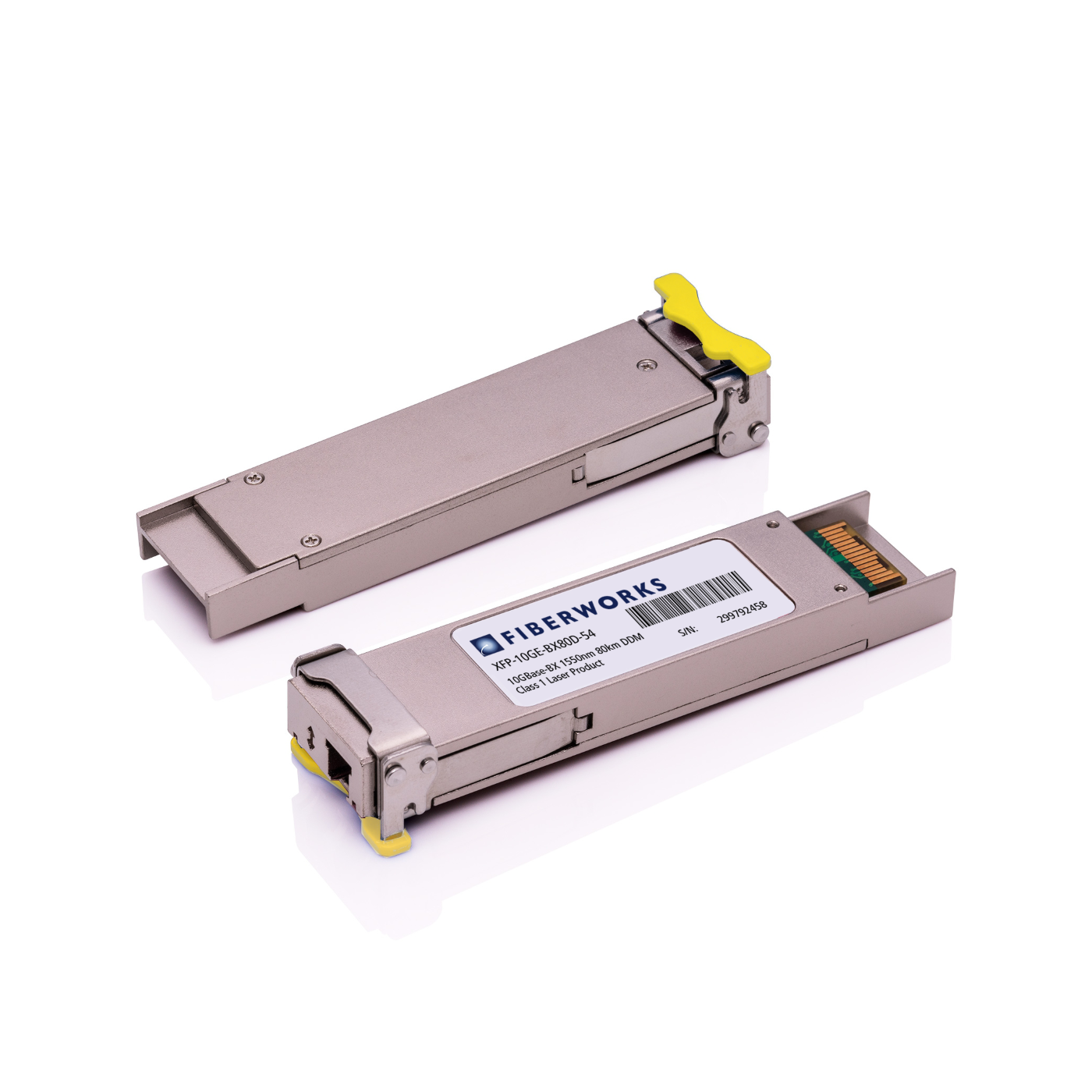 XFP-10GE-BX80D-54 Fiberworks AS  XFP BiDi, 10 GE, DDM, SM, 80km Tx/Rx=1550/1490nm, 23dB, LC