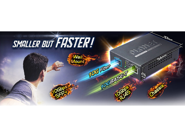 XT-705A 10 Gigabit Media Converter SFP+ Port, 10G/5G/2.5G/1G/100M  RJ45 