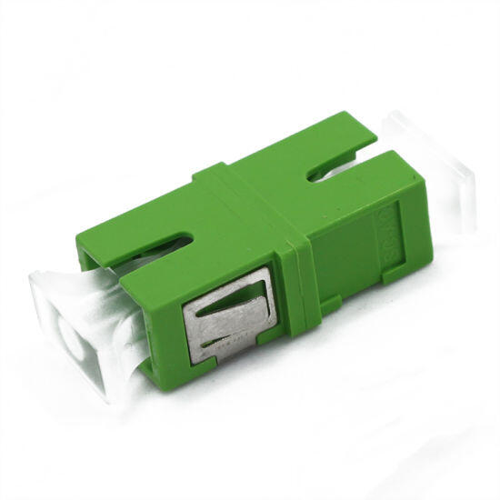 ADA-SCAPCUSGREEN/FL Fiberworks AS  Adapter SM SC/APC-SPX Green Flangeless, metal clip, Zr. sleeve