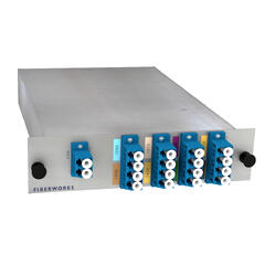 Fiberworks 8ch. CWDM BiDi Mux/Demux LGX2 Single fiber, LC/UPC, A-side