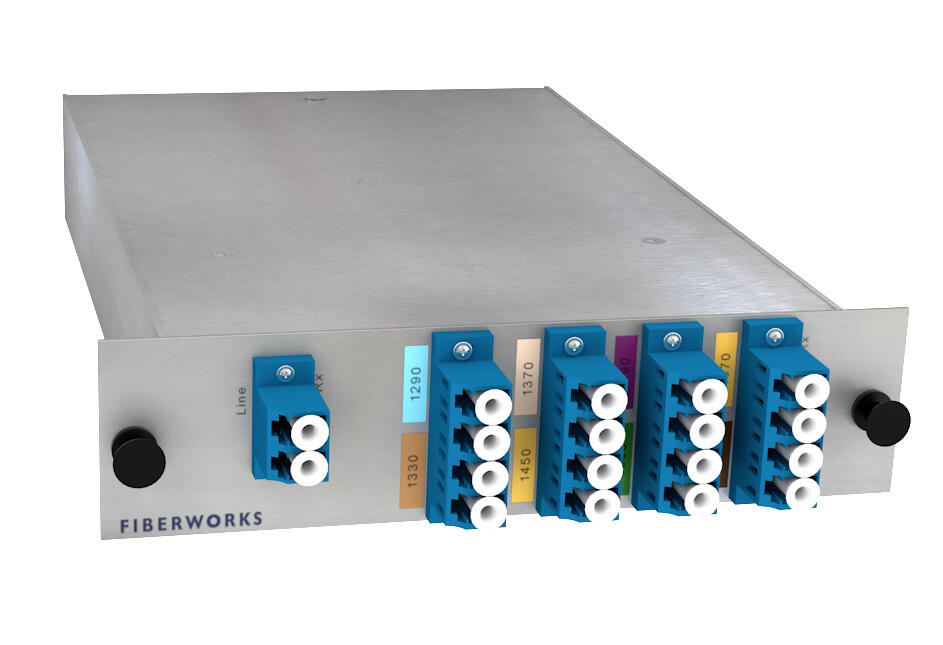 F-CMUX-BIDI8-A-LGX2 Fiberworks AS  Fiberworks 8ch. CWDM BiDi Mux/Demux LGX2 Single fiber, LC/UPC, A-side