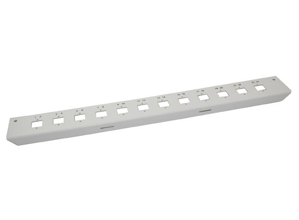 Front FP15, for 12x E2000-DPX (COMPACT) med nummerering 1-24 
