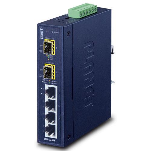 MC-PLANET-IGS-620TF PLANET IGS-620TF IGS-620TF DC IP30 GigEthernet Switch 2x SFP - 4x RJ45, 12-48V DC, ind. temp.