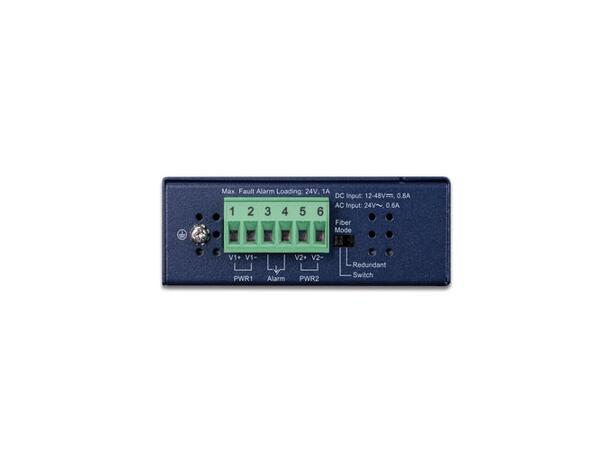 IGS-620TF DC IP30 GigEthernet Switch 2x SFP - 4x RJ45, 12-48V DC, ind. temp. 