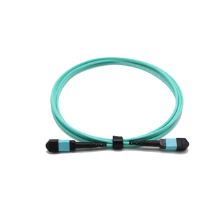 Patch MM MPO/PC12 Hunn-Hunn pol A, xx m 50/OM3 BIF, BASE-12, ø3mm Aqua, Elite