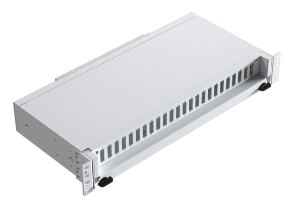 Premontert panel SM 1,5U 12 SC/UPC 6 SC-DPX, 12 fiberhaler, inst.sett 