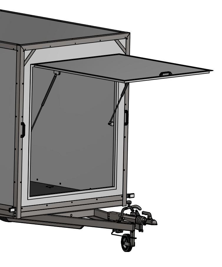 B-HENGER-PLC2736B BK-hengeren  Skaphenger PLC 2736B modifisert for bl&#229;semaskin og kompressor