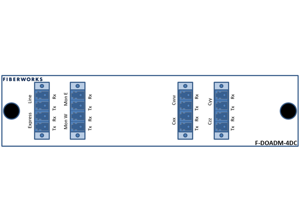 Fiberworks 4 ch. DWDM OADM w/mon.ports C25 - C28, "drop and continue", LC