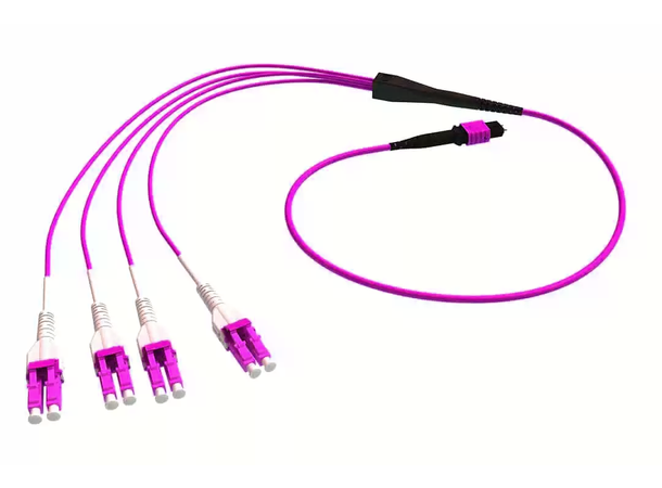 Forgrening MPO8(f) - 8x LC/PC xx m MM 50/OM4, ø4.5 mm Erika Violet 