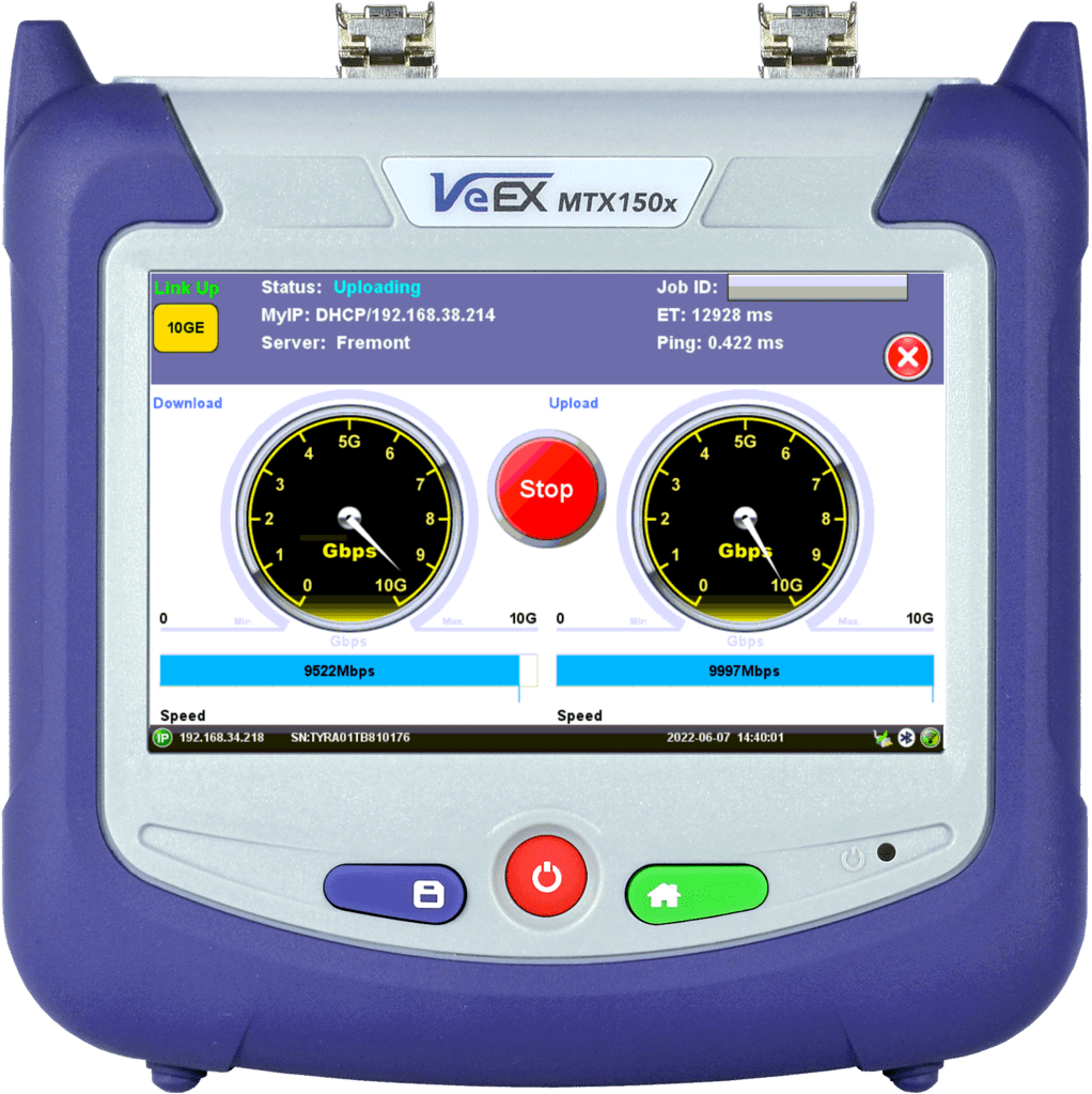 VX-MTX150x-1GE VeEX Z04-05-013P MTX150x Dual 10G Ethernet testsett 1 GE Kit 1GE for test av 10/100/1000Base-T ++