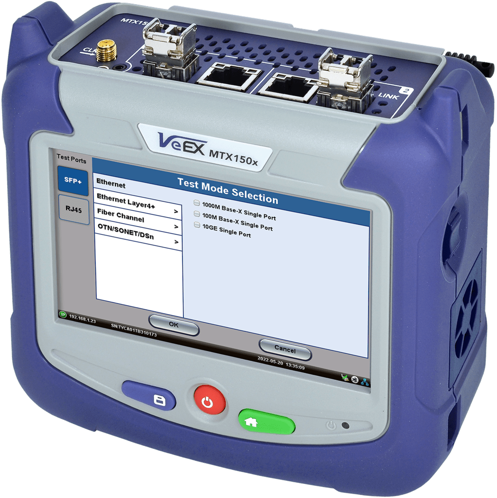 VX-MTX150x-1GE VeEX Z04-05-013P MTX150x Dual 10G Ethernet testsett 1 GE Kit 1GE for test av 10/100/1000Base-T ++