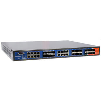 ORING-RGS-9168GCP-E ORing Industrial Networking Corp. RGS-9168GCP-E-EU ORing GigE 16x SFP/RJ45 + 8x SFP, DC Rackmount Switch, Dual DC Power