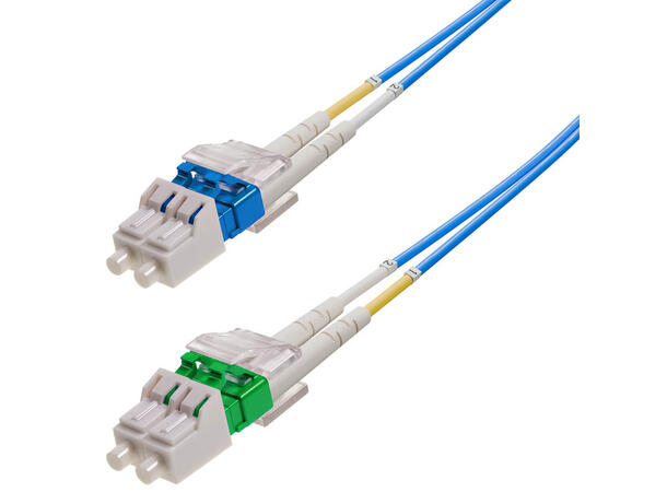 Patch SM DPX LC/APC-LC/UPC xx m 9/OS2 G.657.A2 2x ø2mm Blue 