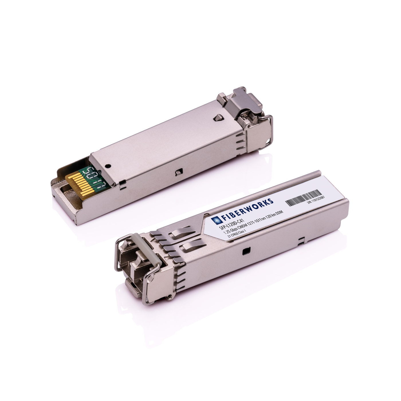 SFP-L120D-C41-EN Fiberworks AS  SFP, 1.25 Gbps GigE, DDM, 120km CWDM 1411nm, 32dB, SM/MM, Ericsson