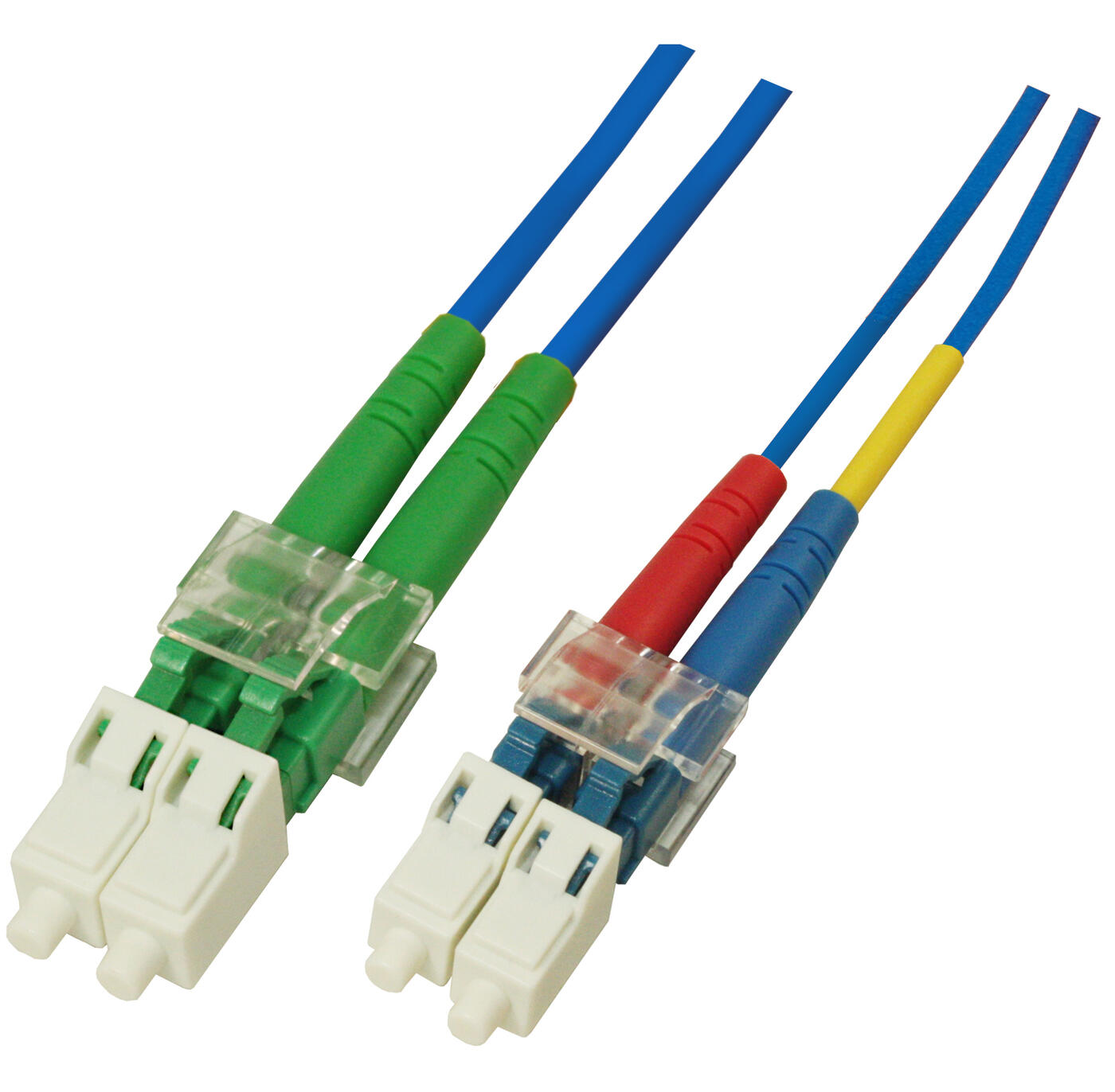P-SM9-D2B-LCA-LCU-xx Fiberworks AS  Snor SM DPX LC/APC-LC/UPC xx m 9/OS2 G.657.A2 2x &#248;2mm Bl&#229;