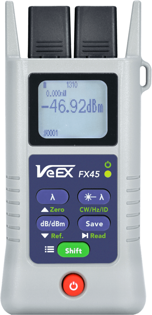 VX-FX45-LS-MM83-1 VeEX Z06-99-074P VeEX FX45 Lyskilde MM 850/1300 nm Inkl veske, batteri, SC og FC adapter