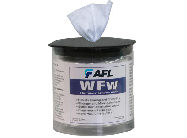 FiberWipes, tub with 90 wipes wipe size 5 x 10 cm, tub size 8 x 8 cm 