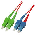 Snor SM DPX SC/APC-SC/UPC 1 m 9/OS2 G.657.A2 2x &#248;2mm R&#248;d