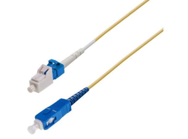Snor SM SPX LC/UPC-SC/UPC 2,5m 9/OS2 G.657.A2 ø2mm Gul 
