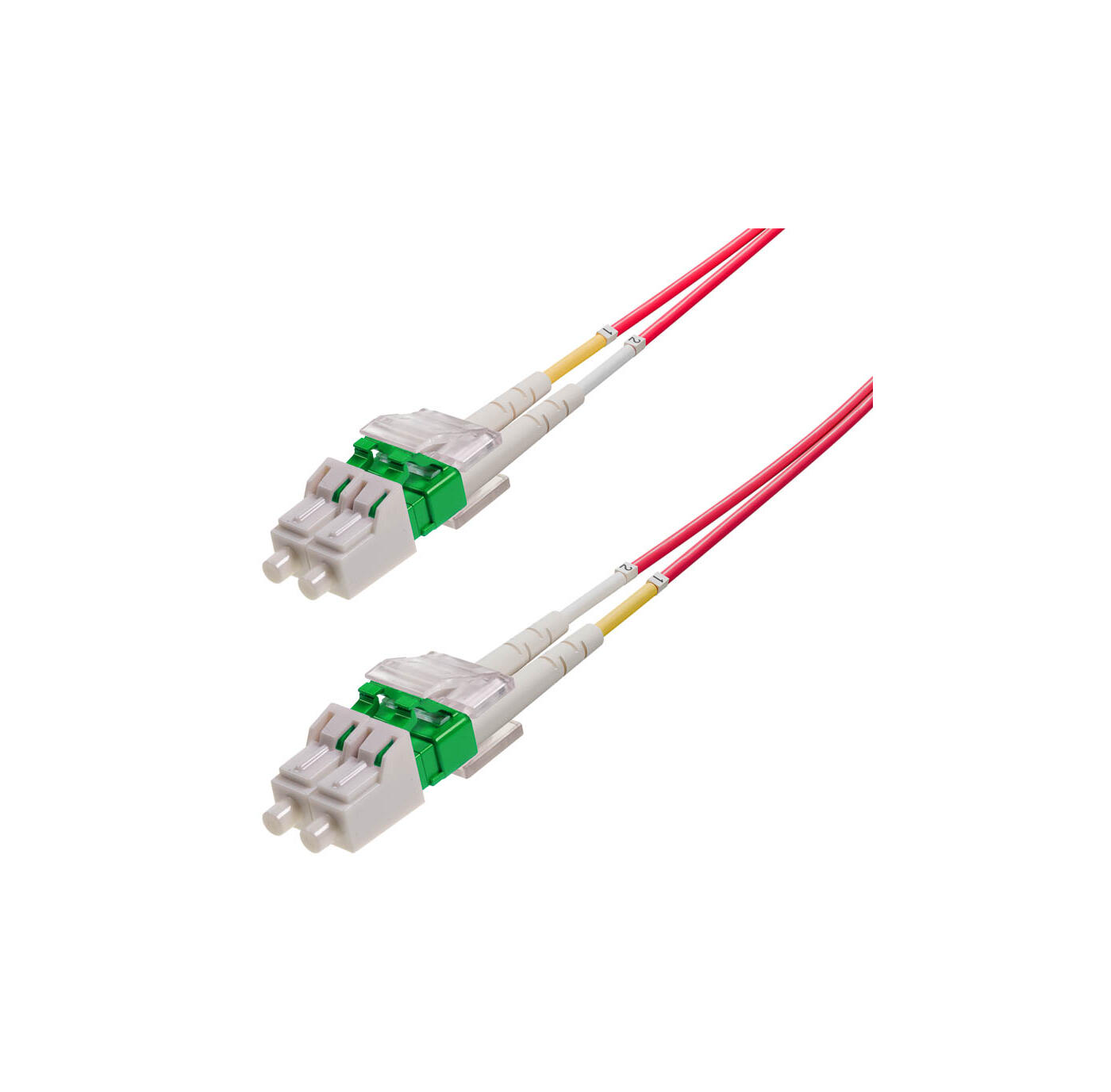 P-SM9-D2R-LCA-LCA-xx Fiberworks AS  Patch SM DPX LC/APC-LC/APC xx m 9/OS2 G.657.A2 2x ø2mm Red