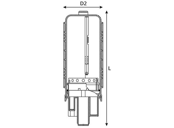 Skjøteboks FST 13 P, 1 Hellapon Small For inntil 12 fiber, uten CableLok/krymp 