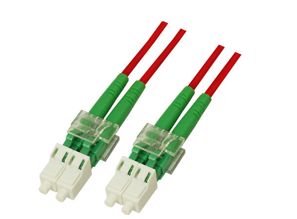 Snor SM DPX LC/APC-LC/APC xx m 9/OS2 G.657.A2 2x ø2mm Rød 