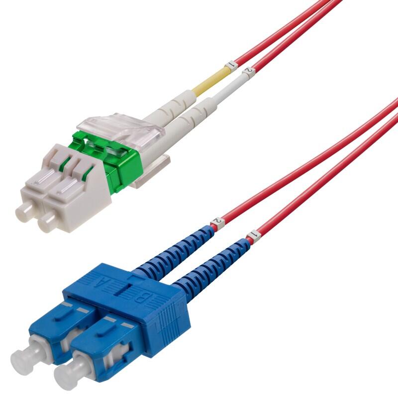 P-SM9-D2R-LCA-SCU-xx Fiberworks AS  Snor SM DPX LC/APC-SC/UPC xx m 9/OS2 G.657.A2 2x ø2mm Rød