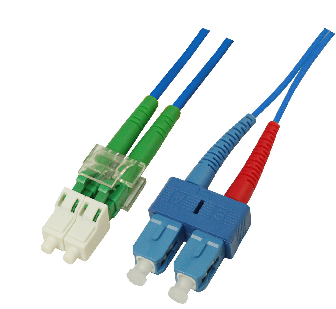 P-SM9-D2B-LCA-SCU-xx Fiberworks AS  Snor SM DPX LC/APC-SC/UPC xx m 9/OS2 G.657.A2 2x &#248;2mm Bl&#229;