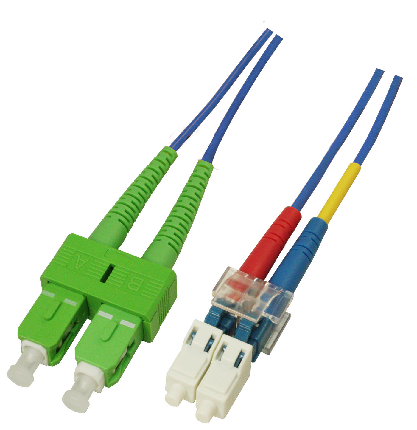 P-SM9-D2B-SCA-LCU-xx Fiberworks AS  Snor SM DPX SC/APC-LC/UPC xx m 9/OS2 G.657.A2 2x &#248;2mm Bl&#229;