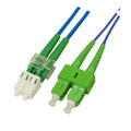 Snor SM DPX LC/APC-SC/APC 0,5 m 9/OS2 G.657.A2 2x &#248;2mm Bl&#229;
