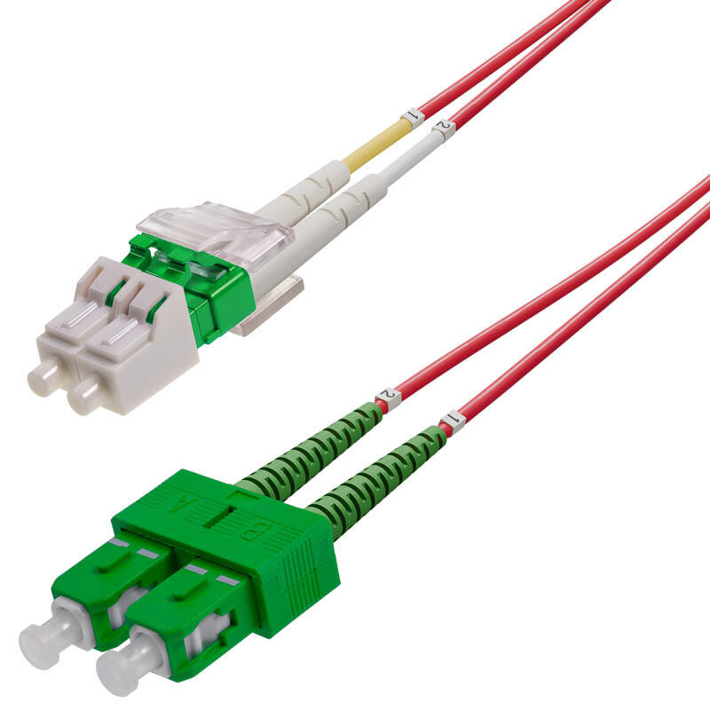 P-SM9-D2R-LCA-SCA-07 Fiberworks AS  Snor SM DPX LC/APC-SC/APC 7 m 9/OS2 G.657.A2 2x ø2mm Rød