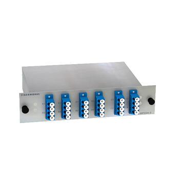 F-MPO24-3-SM-M1F-LCU Fiberworks AS  MPO mounted fanout for 3x QSFP PSM4 MPO8(f) to LC/UPC connectors. SM 9/125.