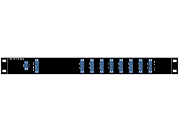 Fiberworks 16+1 ch. DWDM Mux+Demux, Low ITU ch. 21-36, 100 GHz, Upgrade & Mon.