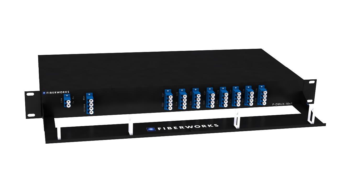 F-DMUX-16+1-2136-MLU Fiberworks AS  Fiberworks 16+1 ch. DWDM Mux+Demux, Low ITU ch. 21-36, 100 GHz, Upgrade &amp; Mon.
