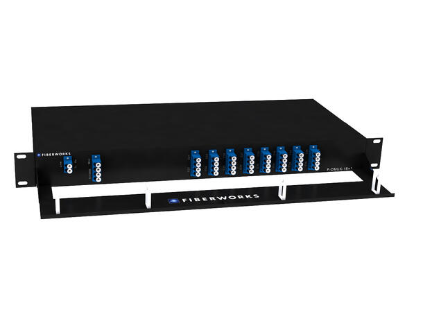 Fiberworks 16+1 ch. DWDM Mux+Demux, Low ITU ch. 21-36, 100 GHz, Upgrade & Mon. 
