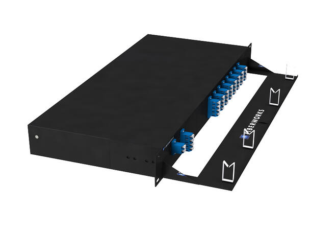 Fiberworks 16+1 ch. DWDM Mux+Demux, Low ITU ch. 21-36, 100 GHz, Upgrade & Mon. 