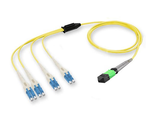 Forgrening MPO8(f) - 8x LC/UPC, 1.5 m SM G.657.A1, ø3 mm Gul 