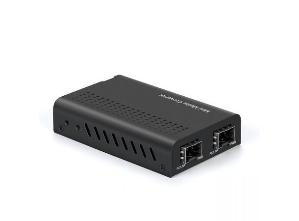 Mini SFP+/SFP+ 10G media converter Unmanaged, w/CDR, 125 Mbps - 11.7 Gbps 