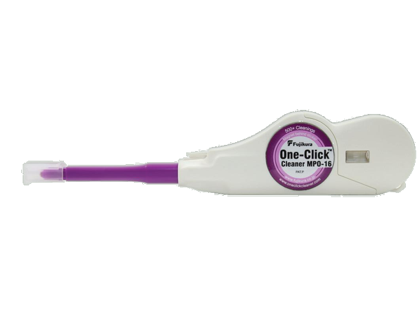 One-Click Cleaner for MPO-16 SM and MM. Cleans plug and socket