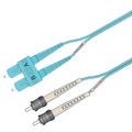 Snor MM DPX SC/PC-ST/PC 12 m 50/OM3 BIF, 2x ø2mm Aqua
