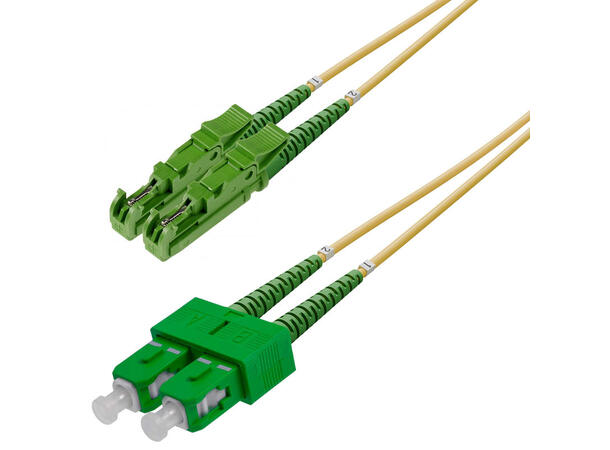 Snor SM DPX E2000/APC-SC/APC xx m 9/OS2 G.657.A2 2x ø2mm Gul 