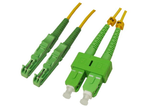 Snor SM DPX E2000/APC-SC/APC xx m 9/OS2 G.657.A2 2x ø2mm Gul 