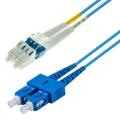 Snor SM DPX LC/UPC-SC/UPC 1 m 9/OS2 G.657.A2 2x &#248;2mm Bl&#229;