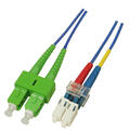Snor SM DPX SC/APC-LC/UPC 10 m 9/OS2 G.657.A2 2x &#248;2mm Bl&#229;