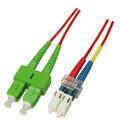 Snor SM DPX SC/APC-LC/UPC 1 m 9/OS2 G.657.A2 2x &#248;2mm R&#248;d