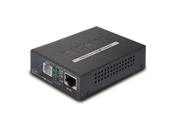 VC-231 10/100M Ethernet to VDSL2 conv. 1 x RJ45, 1 x VDSL2/RJ11,17a/30a profile 