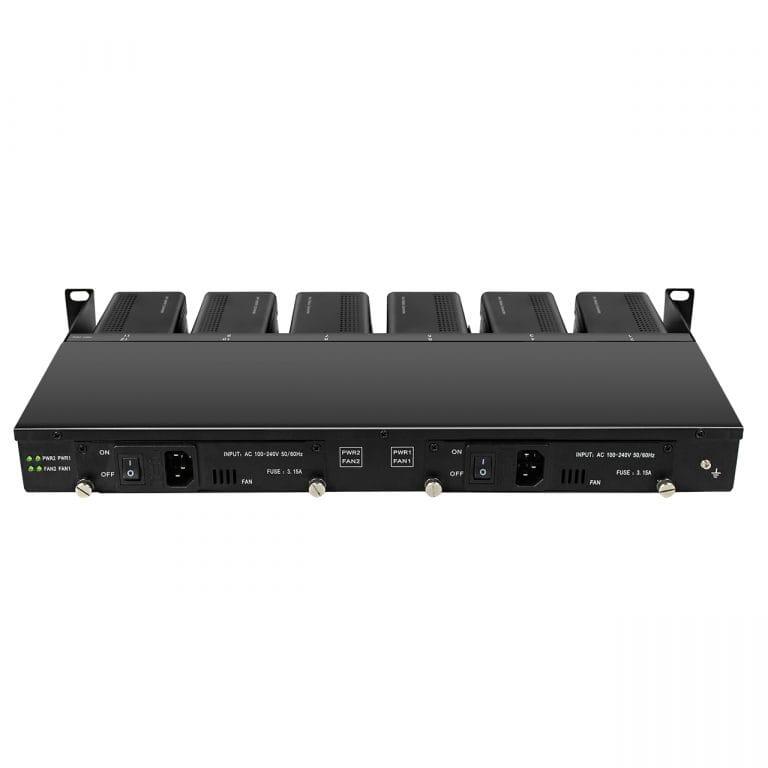 MC-MINI10G-RACK-1UAA Fiberworks AS  1U Rack for 12x 10G Mini media converter Dual AC power, 100W