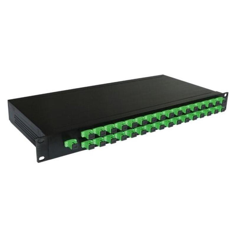 F-SPLIT-PLC-RSA-xx Fiberworks AS  PLC splitter1:N i panel, SC/APC 1U, 19&quot;
