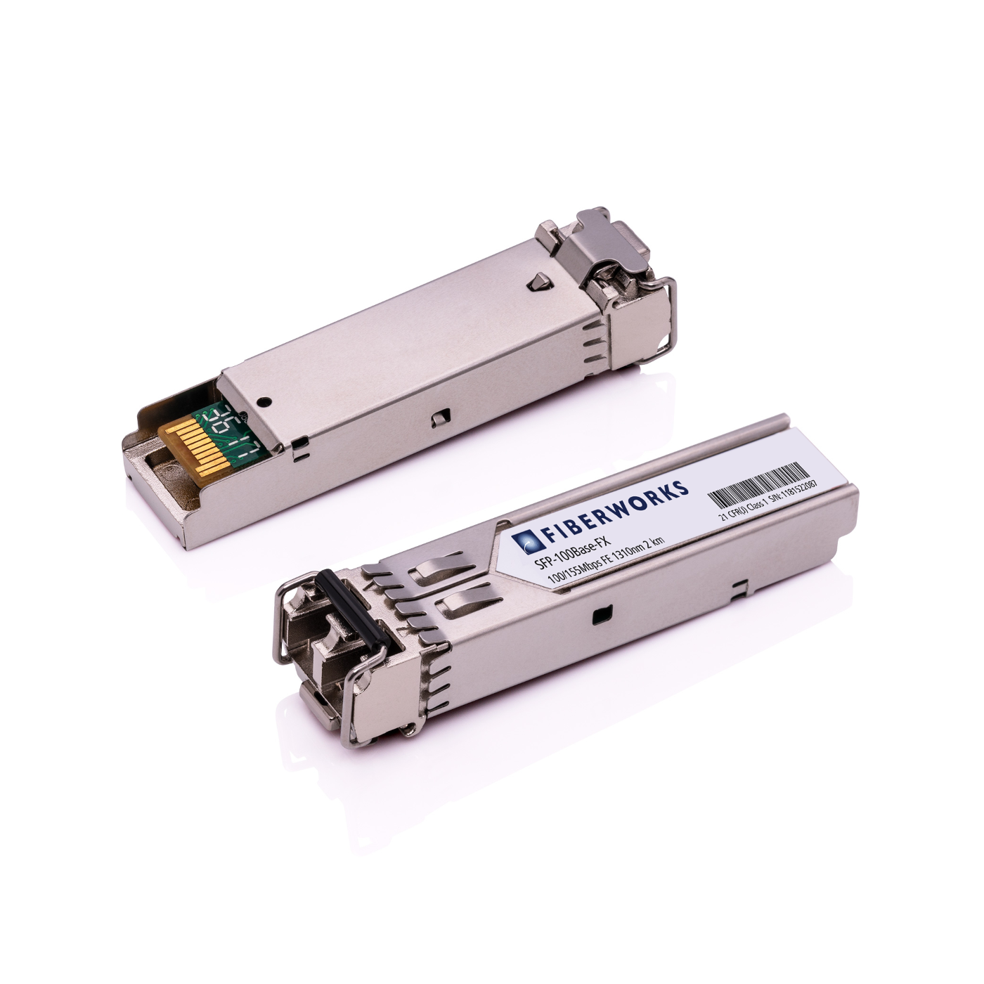 SFP-100BaseFX-RGD-U Fiberworks AS  SFP, 100/155Mbps FE, 2km, DDM, I-temp 1300nm, 9dB, MM, Fiberworks